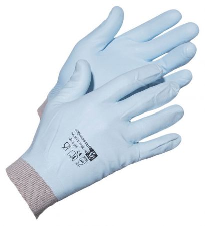 Feinstrick Nylon Schutzhandschuhe PU-Beschichtung, DMF frei